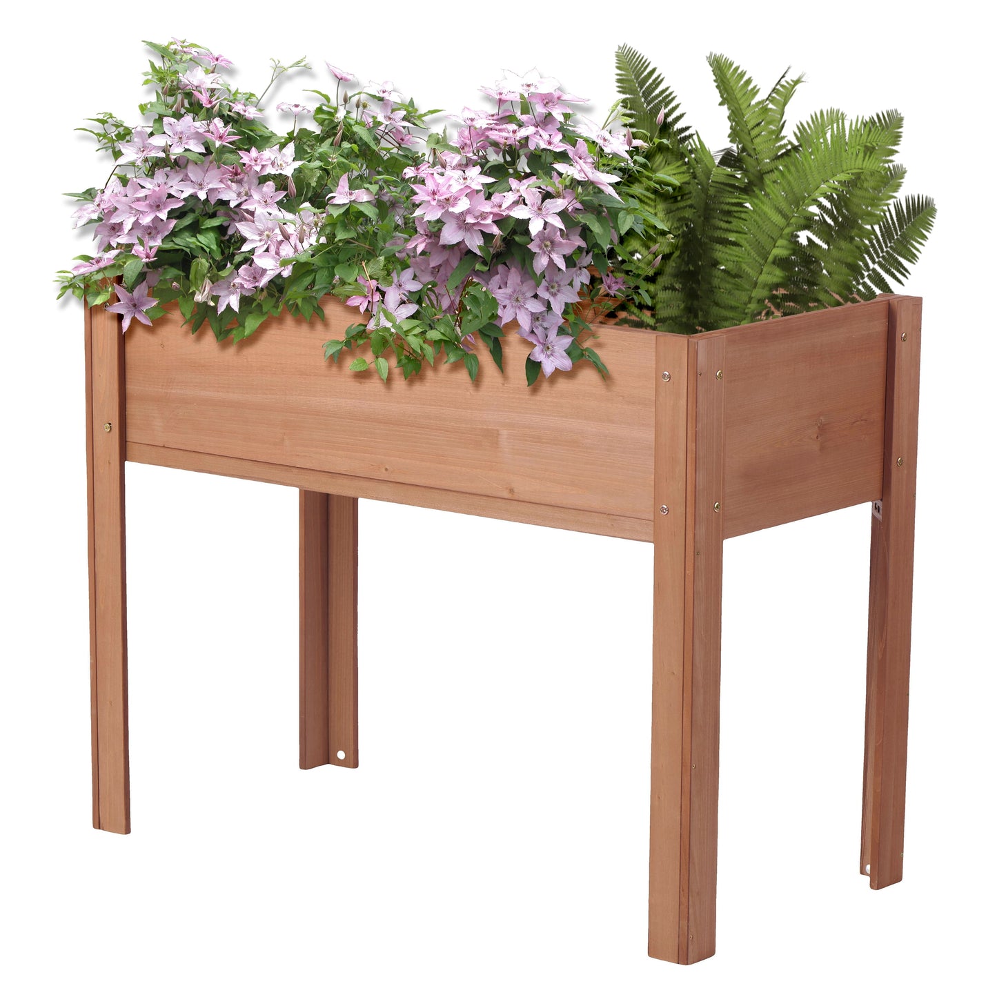 CAMSCH 40''* 20''*31'' Raised Garden Bed with Legs, Elevated Wooden Planter Box, Thick Legs w/Liner for Outdoor Gardening Plants Flowers Fruits Vegetable Herb Growing