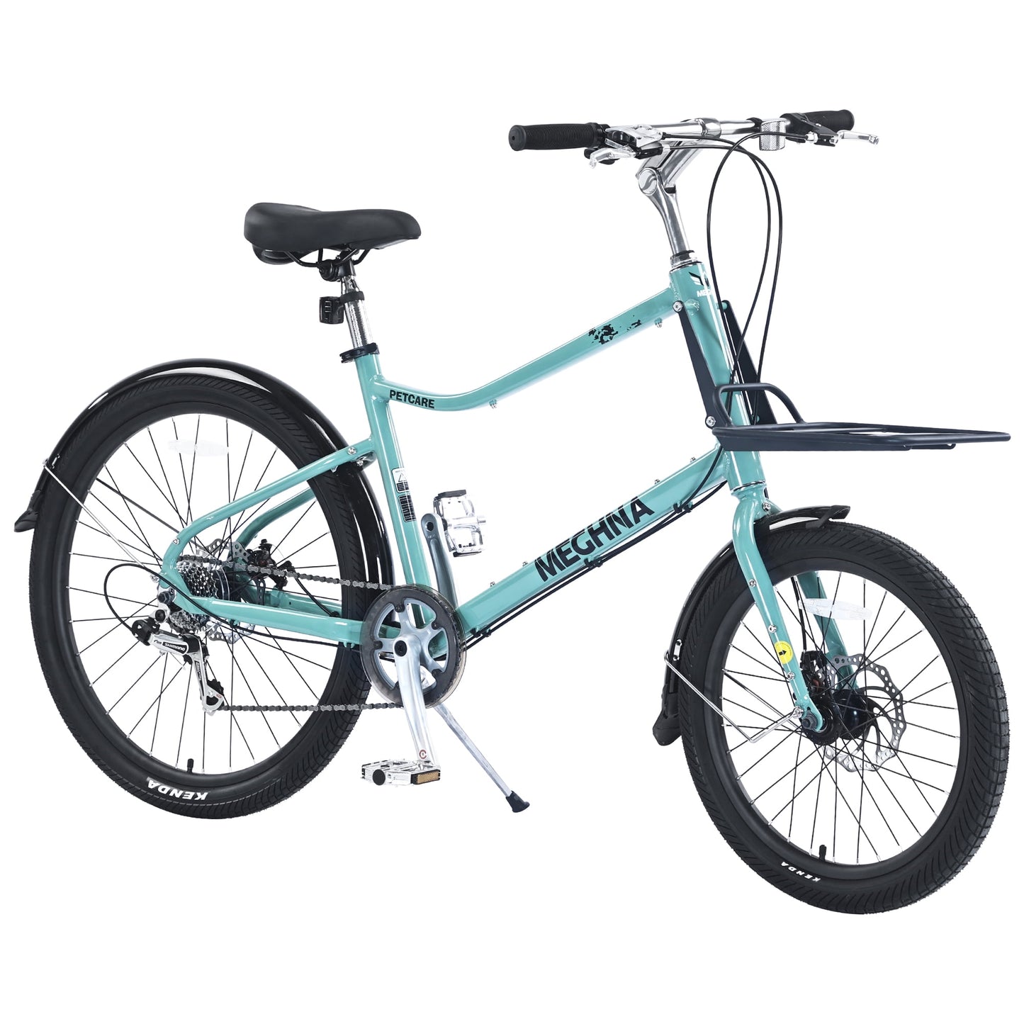 POVANLI 26 Inch Cargo Bike for Women and Men, 7 Speed, Aluminum Alloy Frame, Bicycle Suitable for height 5'4'' - 6'0'' and ages 14 and up, Green (Gift)