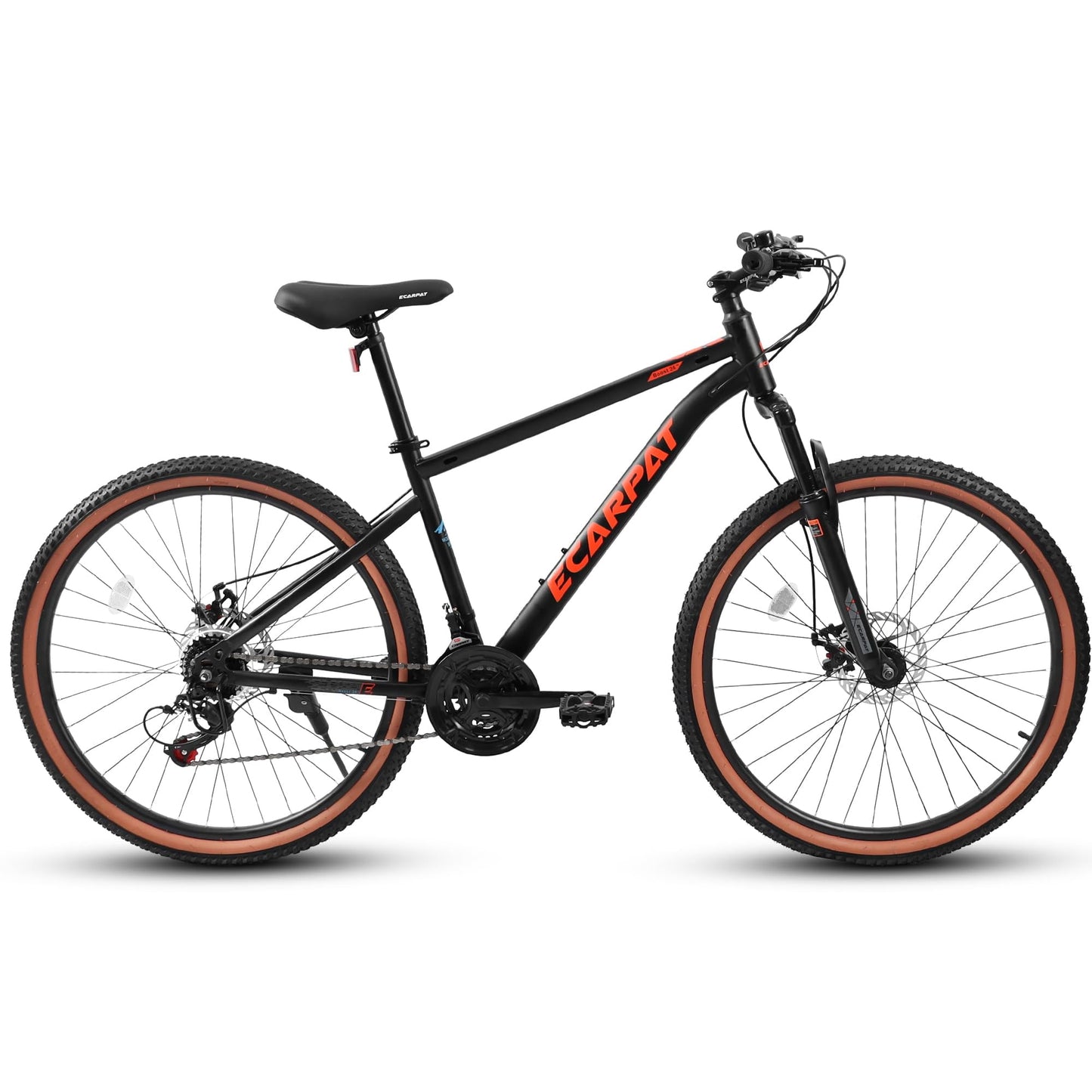 POVANLI 24" Mountain Bike for Men Women, 21-Speed Trail Commuter City Mountain Bike, Frame Ergonomic High-Carbon steel Frame, Sport Cycling MTB Bicycle for Adult Youth