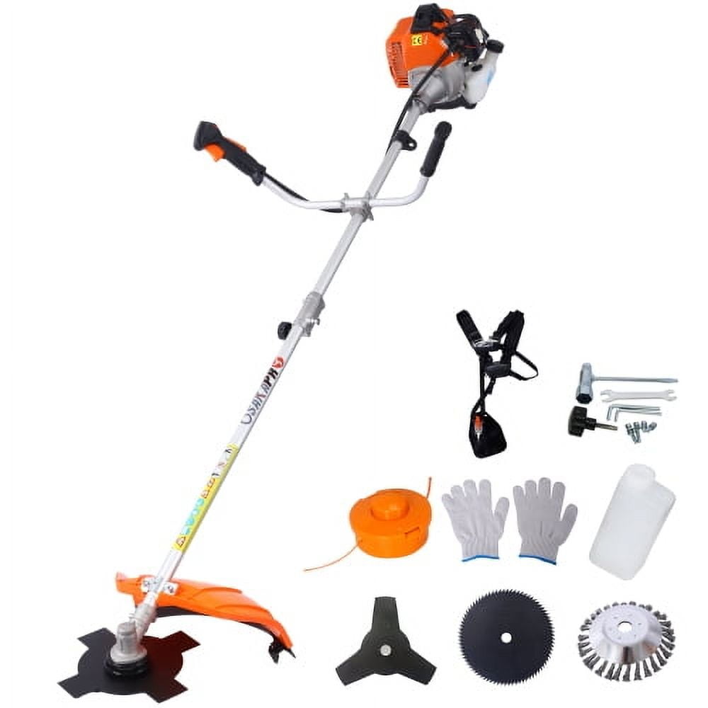POVANLI 52CC Weed Wacker Gas Powered 2-Cycle 6-in-1 Multi-Functional Trimming Tool, Garden Tool System with Gas Hedge Trimmer,Gas Pole Saw,Grass Trimmer, and Brush Cutter