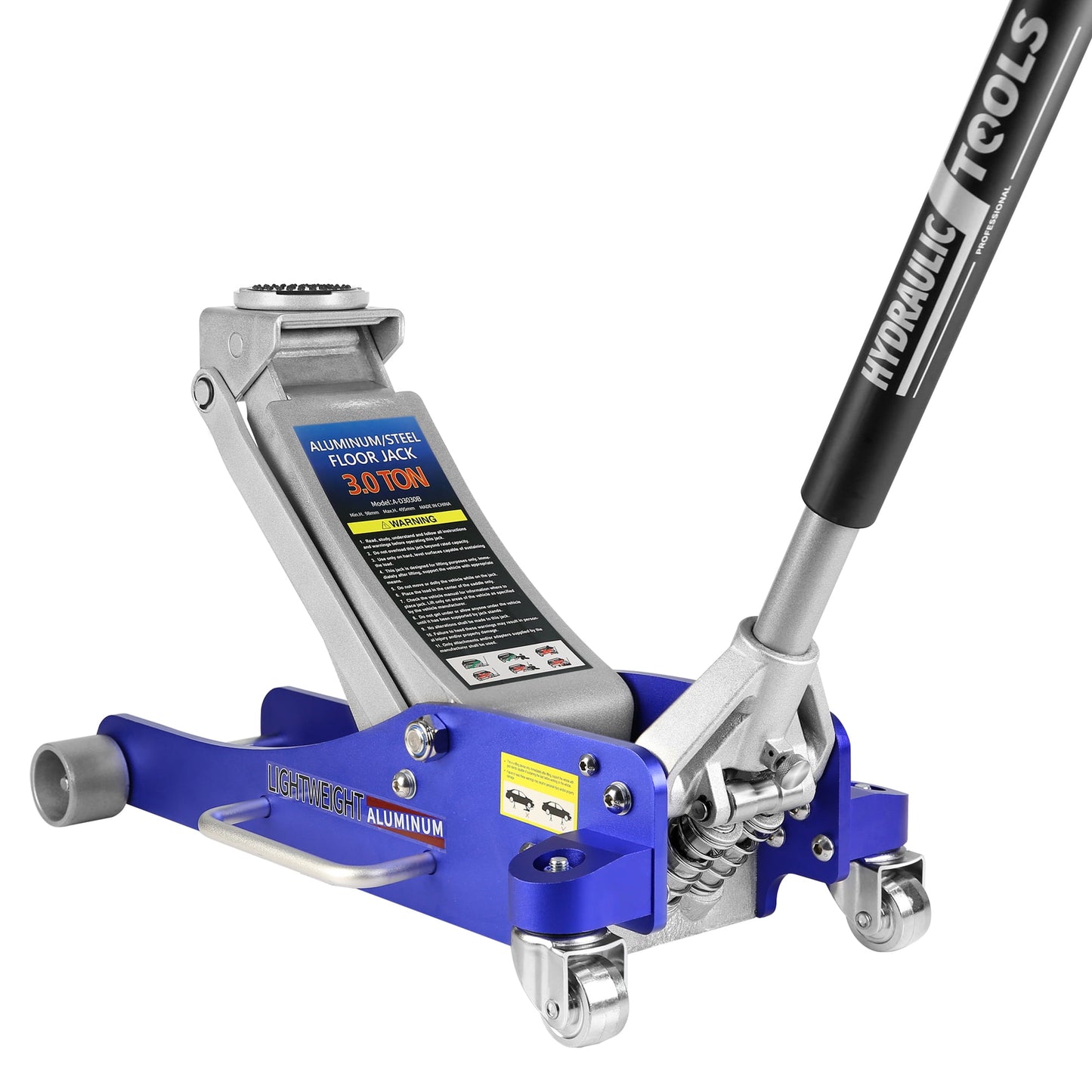 POVANLI 3 Ton (6600 lb) Low Profile Floor Jack,Aluminum Low Profile Jack, Heavy Duty Steel Racing Floor Jack with Dual Piston Quick Lift Pump,Lift Range 3.86"-19.5"