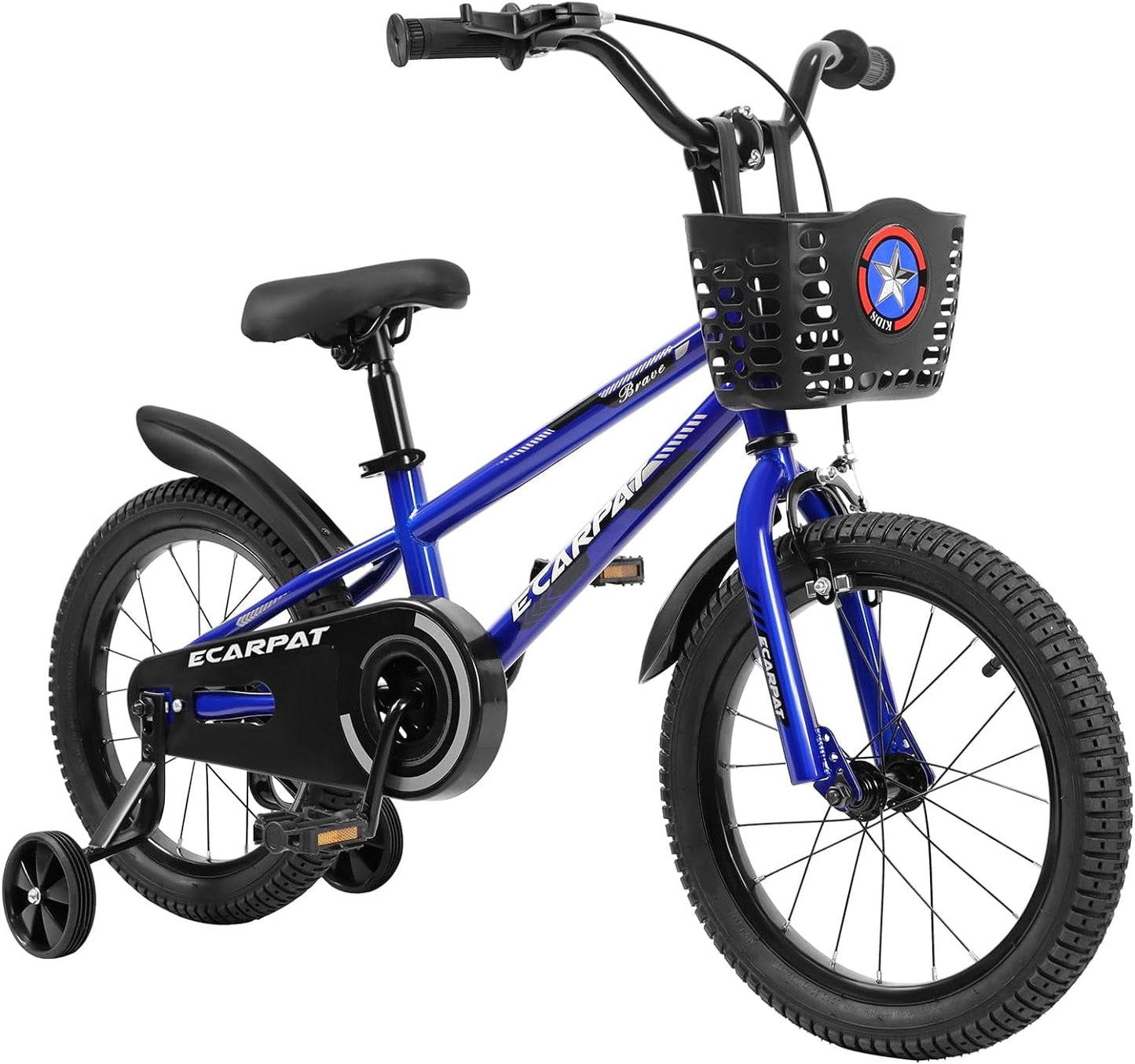 POVANLI 14“ Kids Bike for Boys Girls Ages 3-6 Years, Lightweight Alloy Frame Bicycle, Disc Adjustable Handlebar Training Wheels Yellow