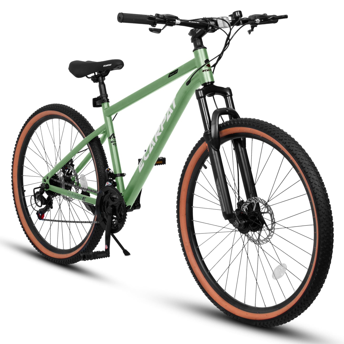 POVANLI 24" Mountain Bike for Men Women, 21-Speed Trail Commuter City Mountain Bike, Frame Ergonomic High-Carbon steel Frame, Sport Cycling MTB Bicycle for Adult Youth