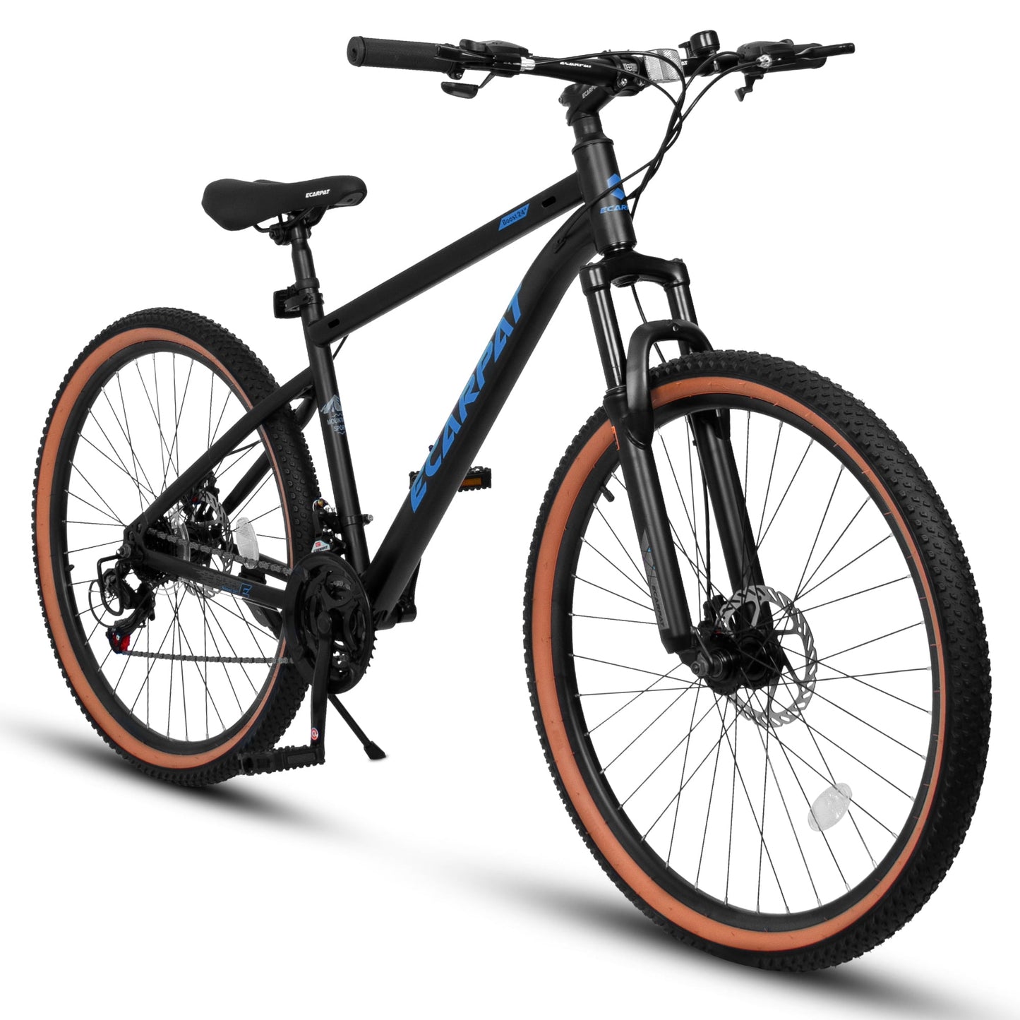 POVANLI 24" Mountain Bike for Men Women, 21-Speed Trail Commuter City Mountain Bike, Frame Ergonomic High-Carbon steel Frame, Sport Cycling MTB Bicycle for Adult Youth