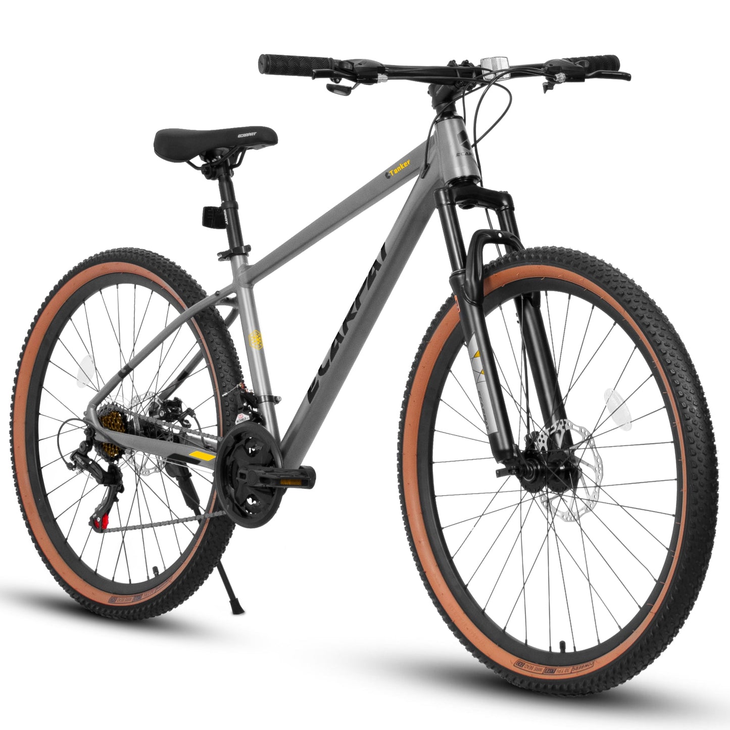 POVANLI 27" Mountain Bike for Men Women, 21-Speed Trail Commuter City Mountain Bike, Frame Ergonomic High-Carbon steel Frame, Sport Cycling MTB Bicycle for Adult Youth and couple