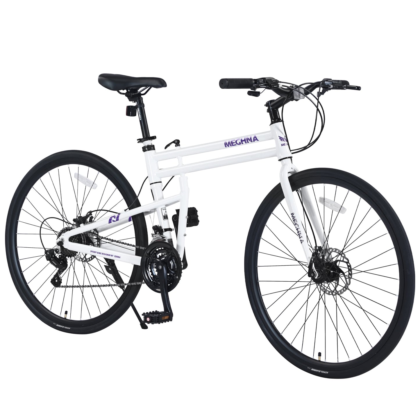 POVANLI 700C Road Bike 21 Speed Folding Hybrid bike Disc Brake For men women's City Bicycle,85% pre-assembled Hybrid Bike, Adults ages 14+, Go to School/Work Commuter City Beach Bicycles,Gift(Green)