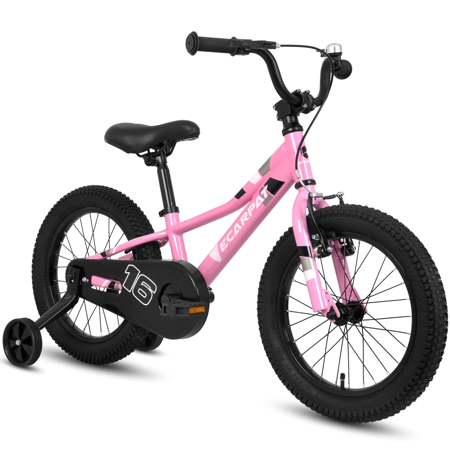 POVANLI Kids' Bike 16 Inch Wheels, 1-Speed Boys Girls Child Bicycles For4-7Years, With Removable Training Wheels Baby Toys, Front V Brake, Rear Holding Brake
