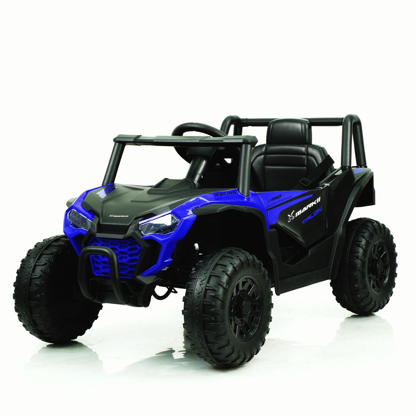 POVANLI 12V Kids Ride On Electric UTV Car W/Parents Remote, Slow start, Two driving modes, Three speeds, Power Display, LED Lights, USB, MP3, Bluetooth for Children Aged 3-5, Gift (Blue)