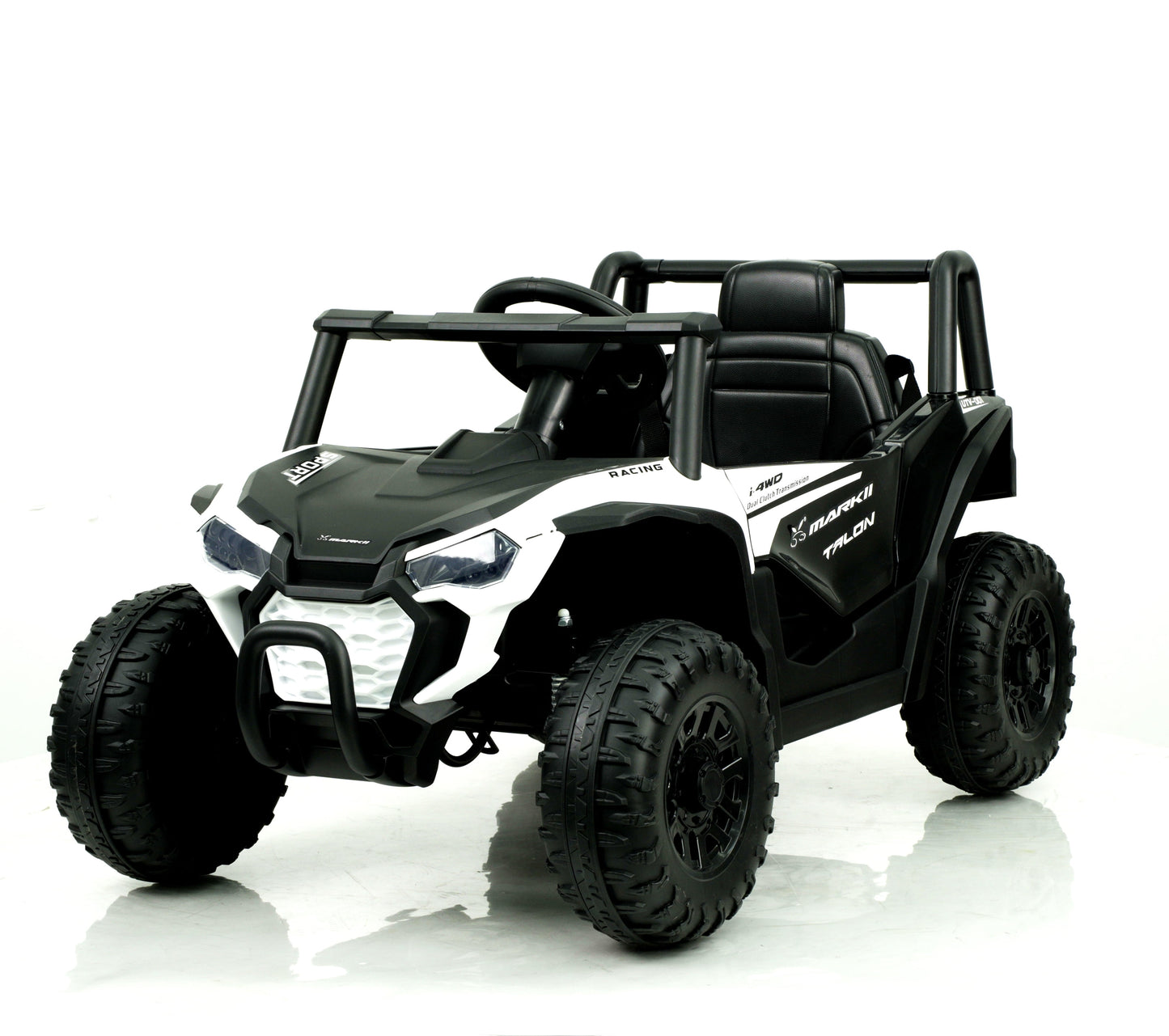 POVANLI 12V Kids Ride On Electric UTV Car W/Parents Remote, Slow start, Two driving modes, Three speeds, Power Display, LED Lights, USB, MP3, Bluetooth for Children Aged 3-5, Gift (White)
