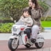 POVANLI 12V 2 Seater 3 Wheels Ride on Motorcycle Toys for Kids with Key Start,Power Display,Headlight,Storage Box,Two Motors,Bluetooth,USB,MP3,Early Education for Children Aged 3-6,Gift(White)