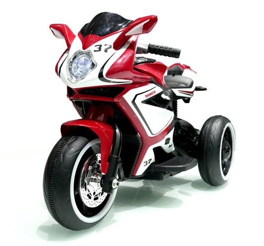 POVANLI 12V Kids Electric Motorcycle, Battery Power Ride on Motorcycle Toy with Slow Start, Power Display, Lighting Wheels, Bluetooth, USB, MP3, Early Education for Children Aged 3-4, Gift (Red)