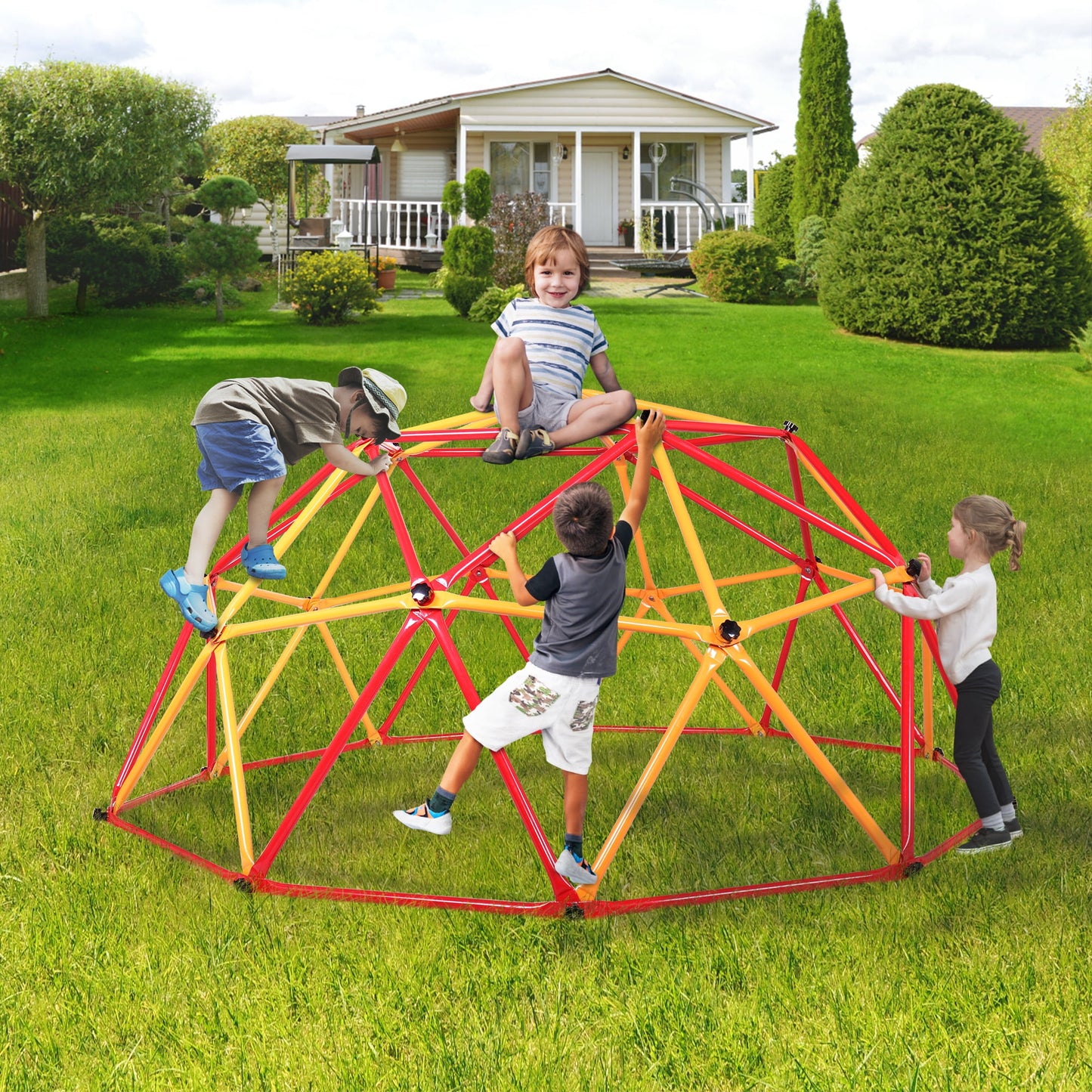 POWANLI Kid's Universal Exercise Dome Climber Outdoor Monkey Climbing Bars Play Center for Fun