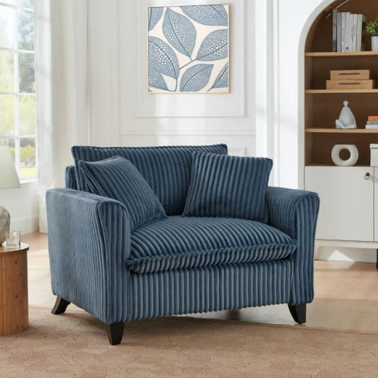 GAKMCIL Sofa Couch with Pillow/Backrest,Lazy Sofa Chair with Armrest,Versatile Seating for Reading Gaming,Single,Blue