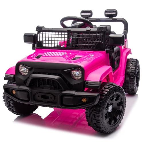 CAMSCH 24V Kids Ride on Car W/Parents Control,Four-wheel suspension,2WD,Power display,Bluetooth,MP3,Music,LED headlight,Provide a speed of 1.86-3.11MPH For Kids Aged 2-5 years old pink
