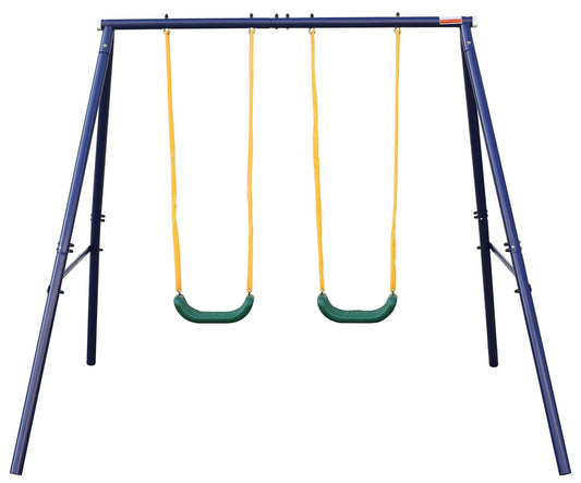 Powanli Two Station Swing Set for Children