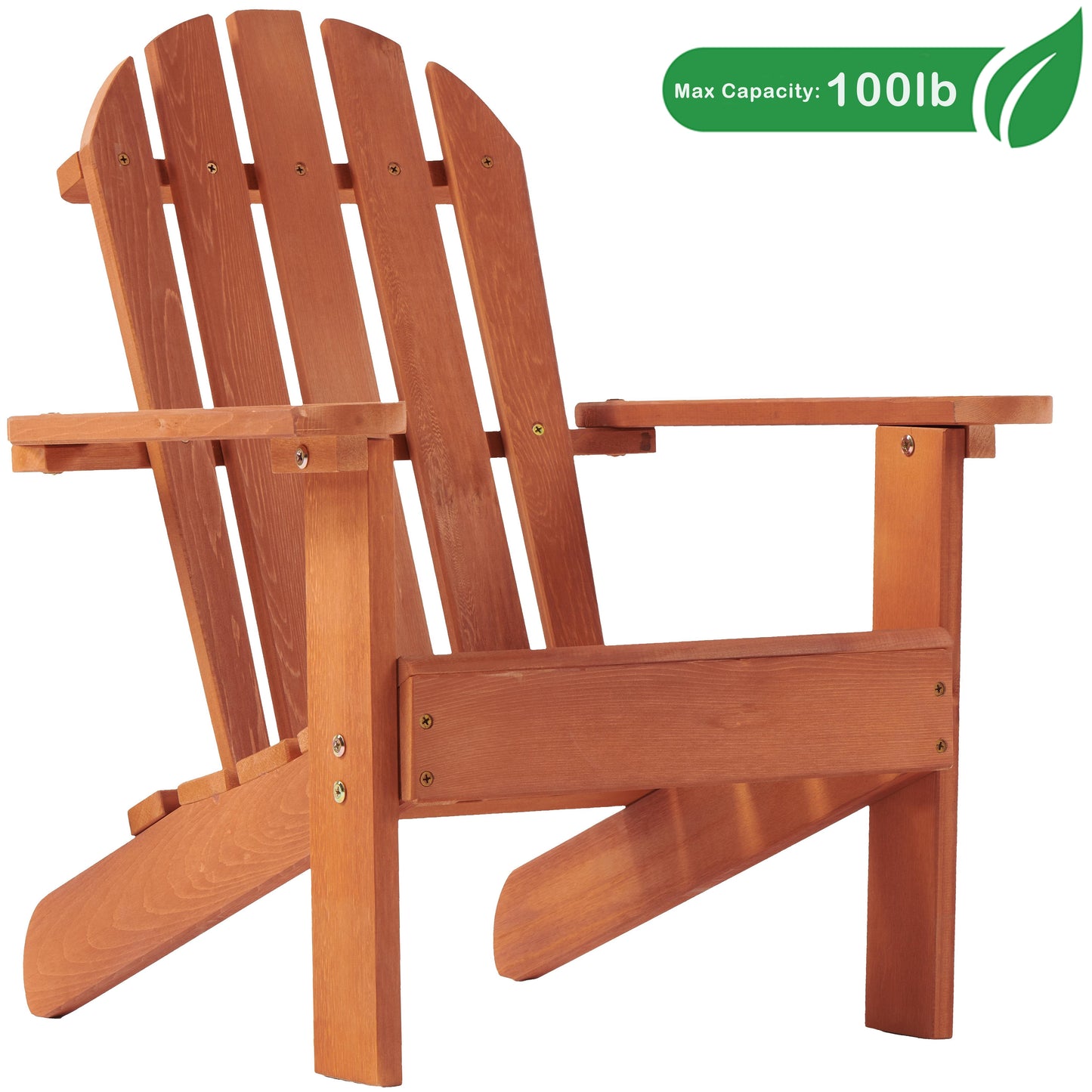 GAKMCIL Kid Wooden Folding Adirondack Chairs, Natural Premium Solid Cedar, Weather Resistant Weathered Wood, Max load 100lb for Outdoor, Garden, Patio, Lawn, Backyard Deck, Fire Pit Chairs, Red
