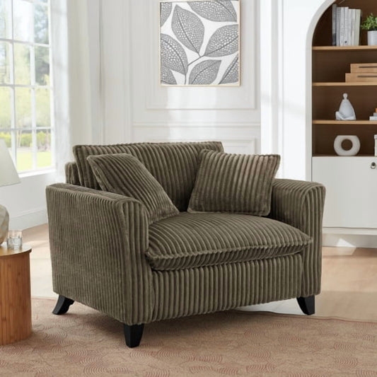 GAKMCIL Sofa Couch with Pillow/Backrest,Lazy Sofa Chair with Armrest,Versatile Seating for Reading Gaming,Single,Brown