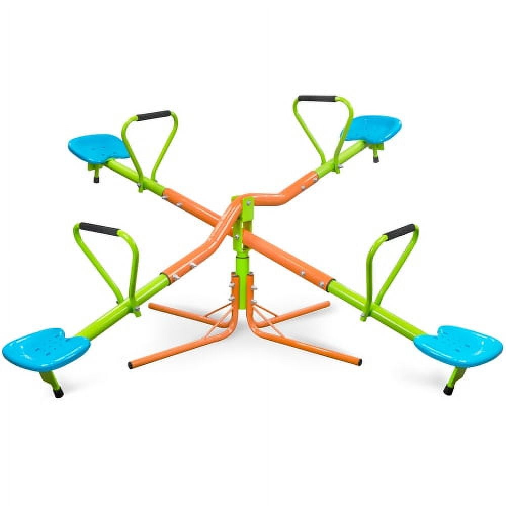 POWANLI 400lbs Kids Seesaw Teeter Totter Spinning Kids Outdoor Playground Equipment, Swiveling 360 Degrees Rotating for Kids 3-10