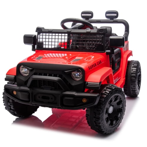 CAMSCH 24V Kids Ride on Car W/Parents Control,Four-wheel suspension,2WD,Power display,Bluetooth,MP3,Music,LED headlight,Provide a speed of 1.86-3.11MPH For Kids Aged 2-5 years old red