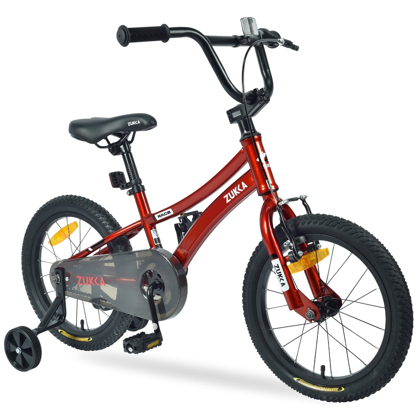 POWANLI 16"Kids Bike, Kids' Bicycle With height-adjustable Saddle and Handlebar for Boys and Girls Age 4-7 Years