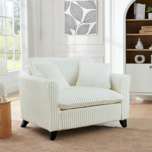 GAKMCIL Sofa Couch with Pillow/Backrest,Lazy Sofa Chair with Armrest,Versatile Seating for Reading Gaming,Single,Beige