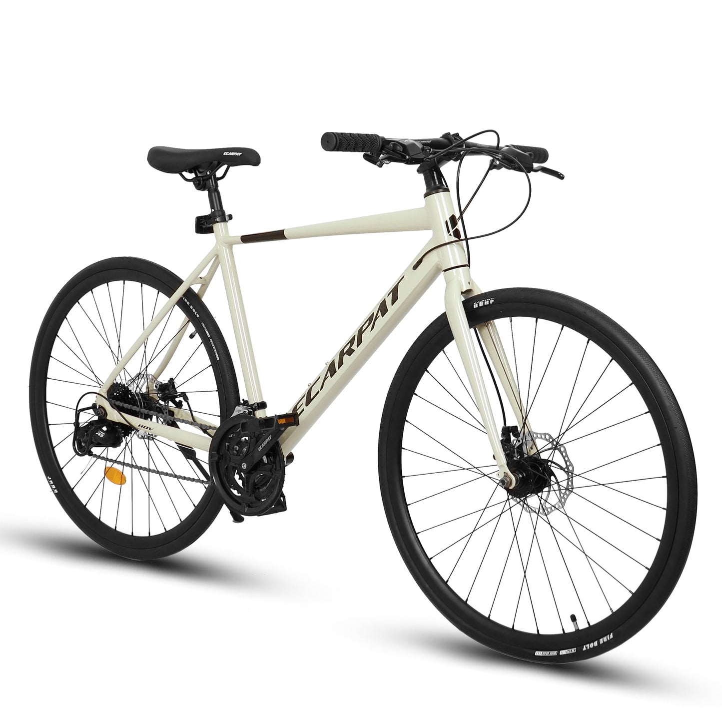 POVANLI 700c Road Bike for Men Women,24-Speed L-TWOO Disc Brakes,Reaching 85% assembly,Light Weight Aluminum Frame,Racing Bike City Commuting Road Bicycle for Adults teenager ages 14+,Gift(Cream)