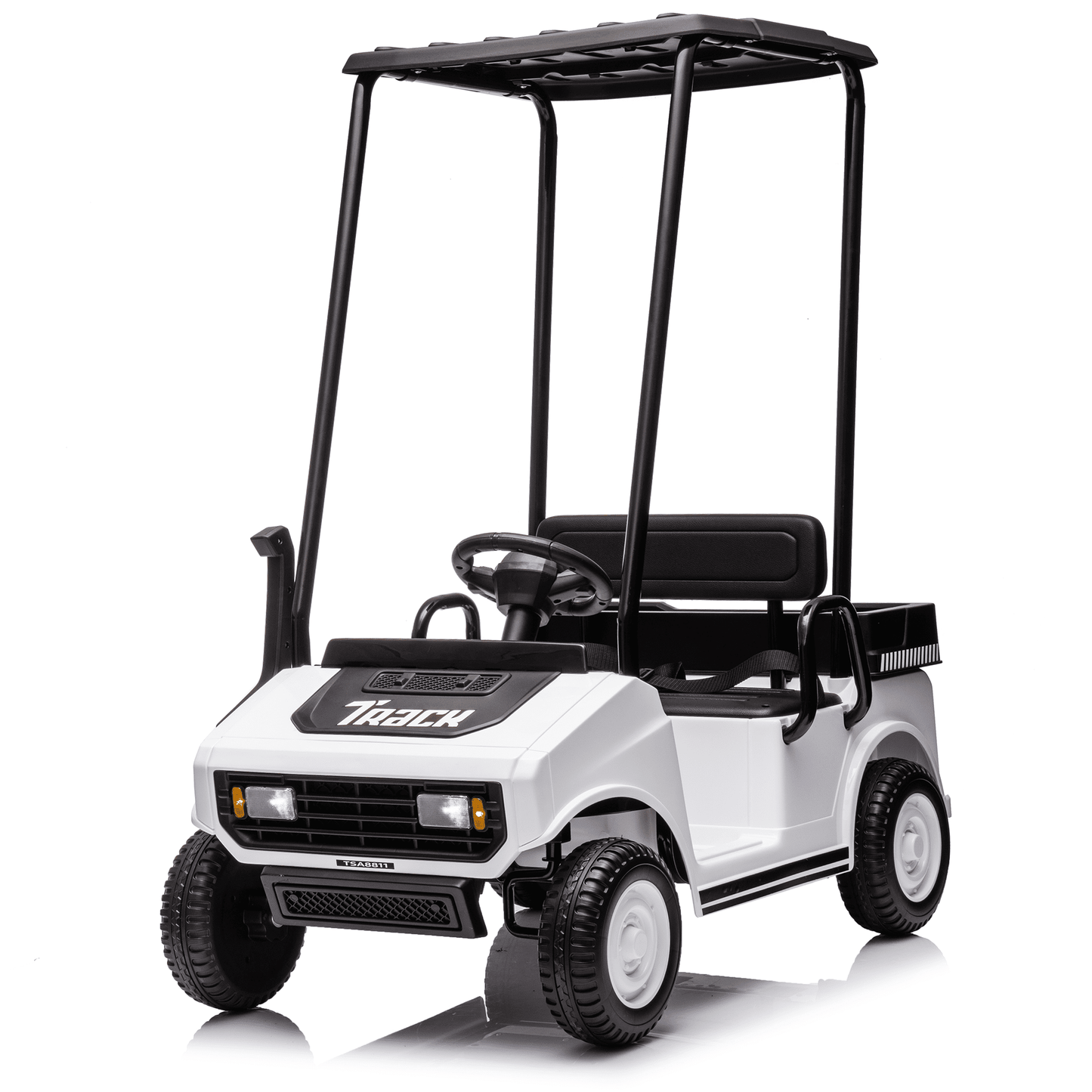 POVANLI 2 Seater 24V Kids Ride on Electric Car W/Parents Remote Control,Dual-Motor Drive,Slow Start,Removable Canopy,Rear Storage Box,LED Lights,MP3,USB,Bluetooth for Children Aged 3-5,Gift(White)