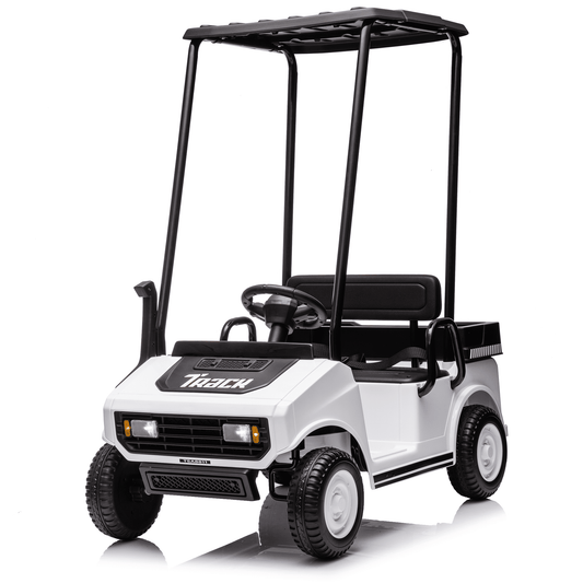 POVANLI 2 Seater 24V Kids Ride on Electric Car W/Parents Remote Control,Dual-Motor Drive,Slow Start,Removable Canopy,Rear Storage Box,LED Lights,MP3,USB,Bluetooth for Children Aged 3-5,Gift(White)